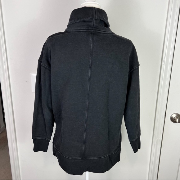 Athleta Sweatshirt Women's Small Mock Funnel Neck Black Pull Over Workout Casual - Picture 6 of 9
